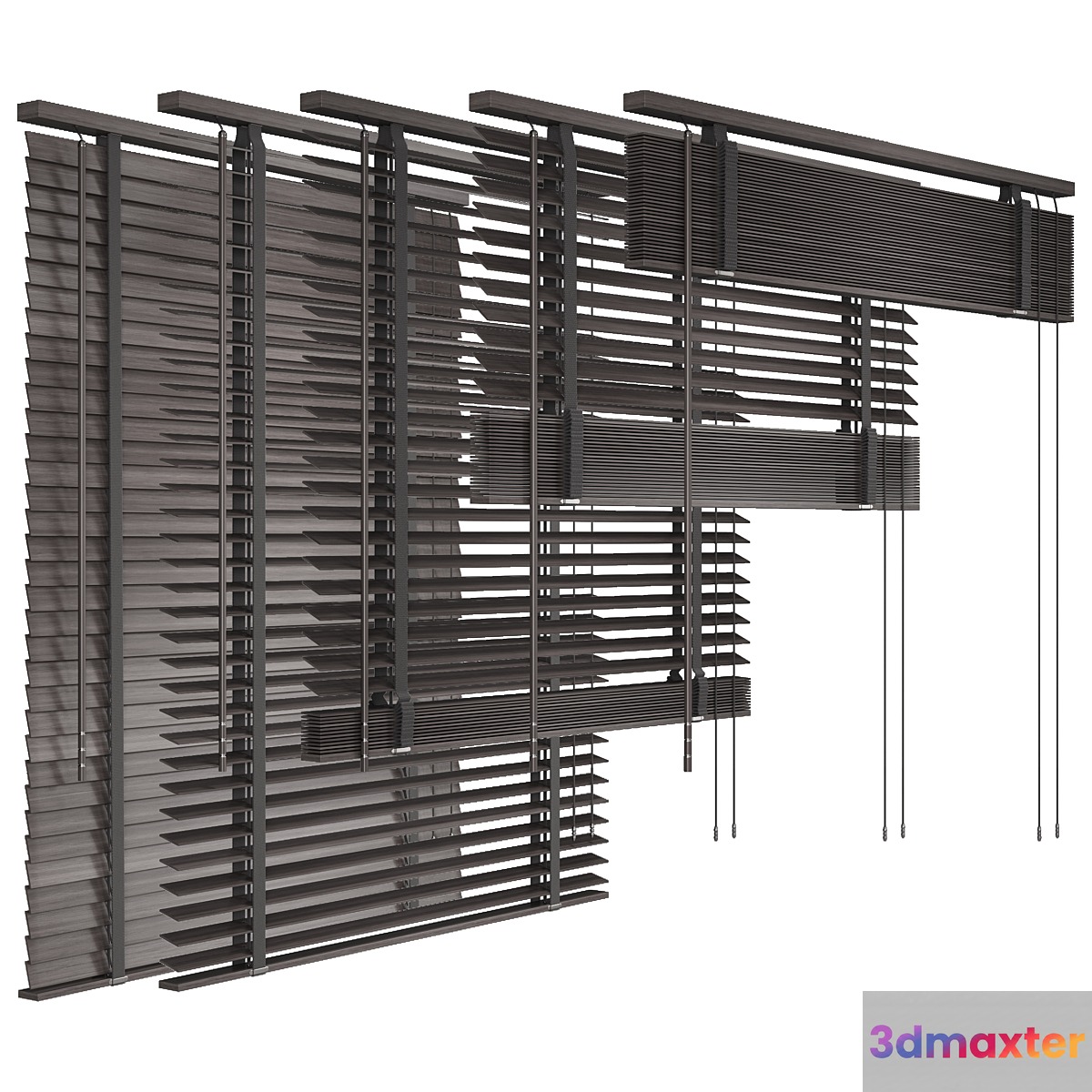 Folding wooden blinds - No.2 3D Max