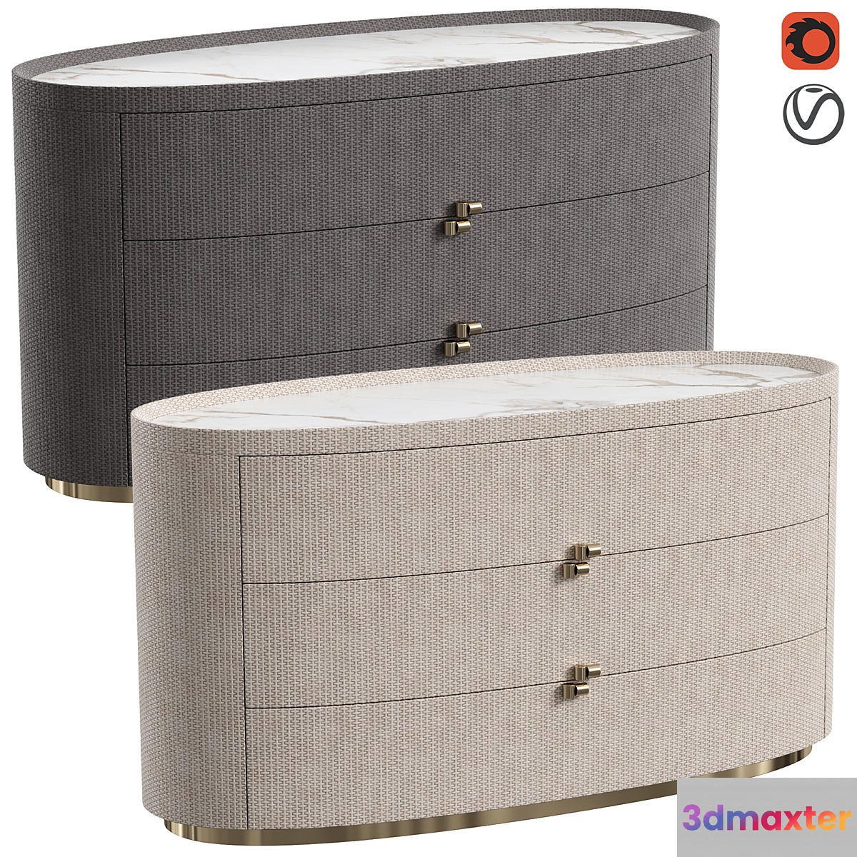 Chest of drawers BOHEME by Rugiano - No.2 3D Max