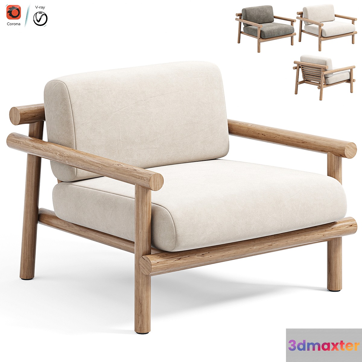 Ayana armchair by B&B Italia 3D Max