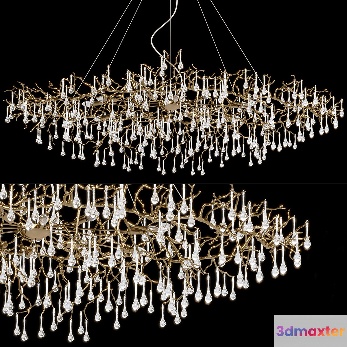 Chandelier Crystal Lux REINA V2 SP12 L1500 3D Max