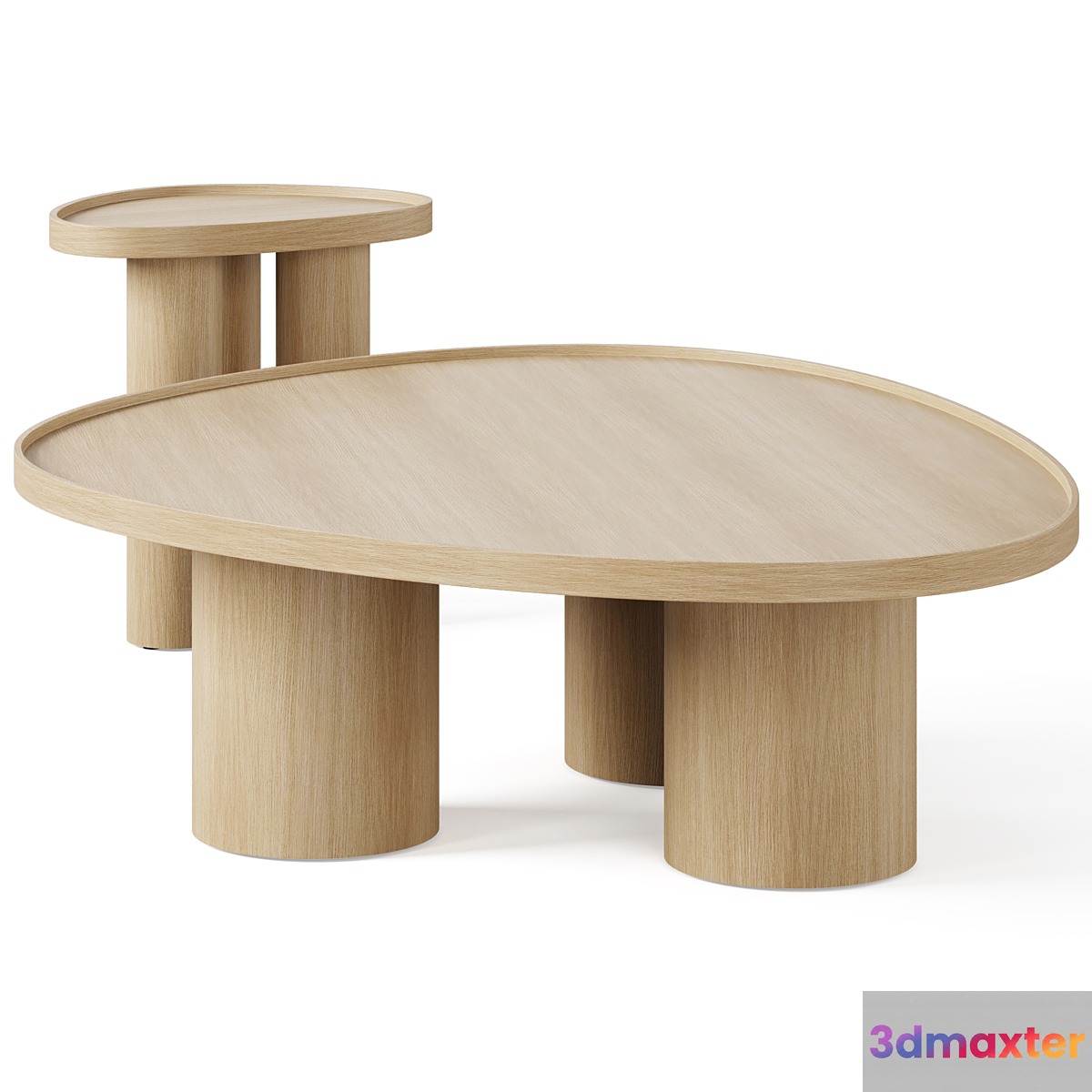 Brasero oak coffee table by LA REDOUTE INTERIEURS - No.2 3D Max