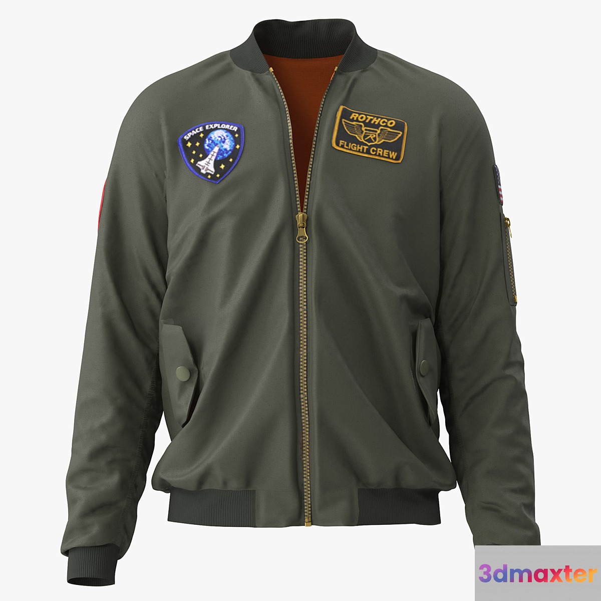 flight jacket 3D Max