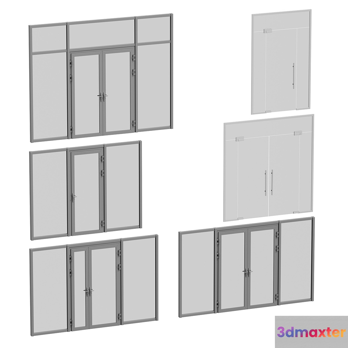 Entrance doors collection 3D Max