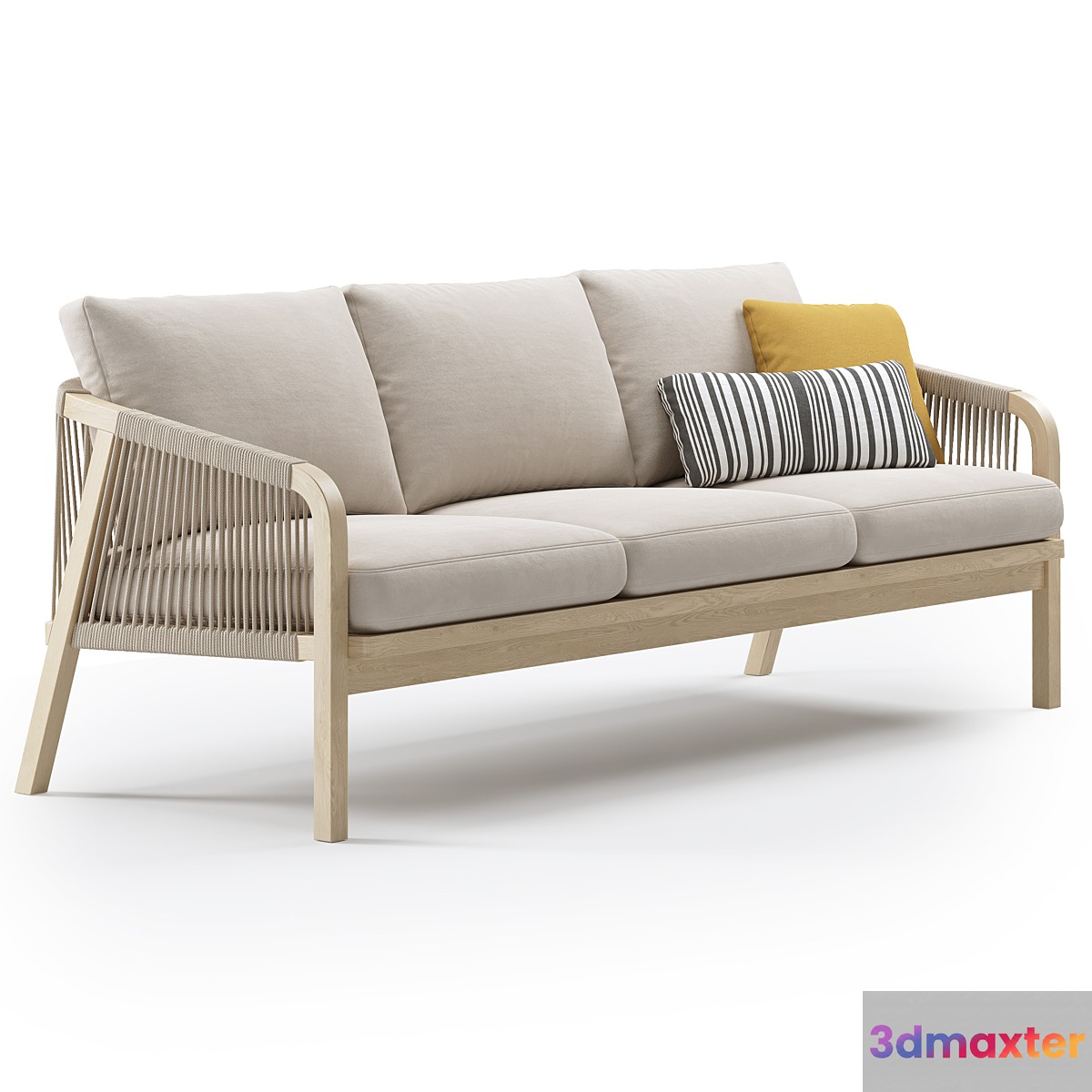 Outdoor Garden Woven Lounge 3 seater Sofa by Kettler 3D Max