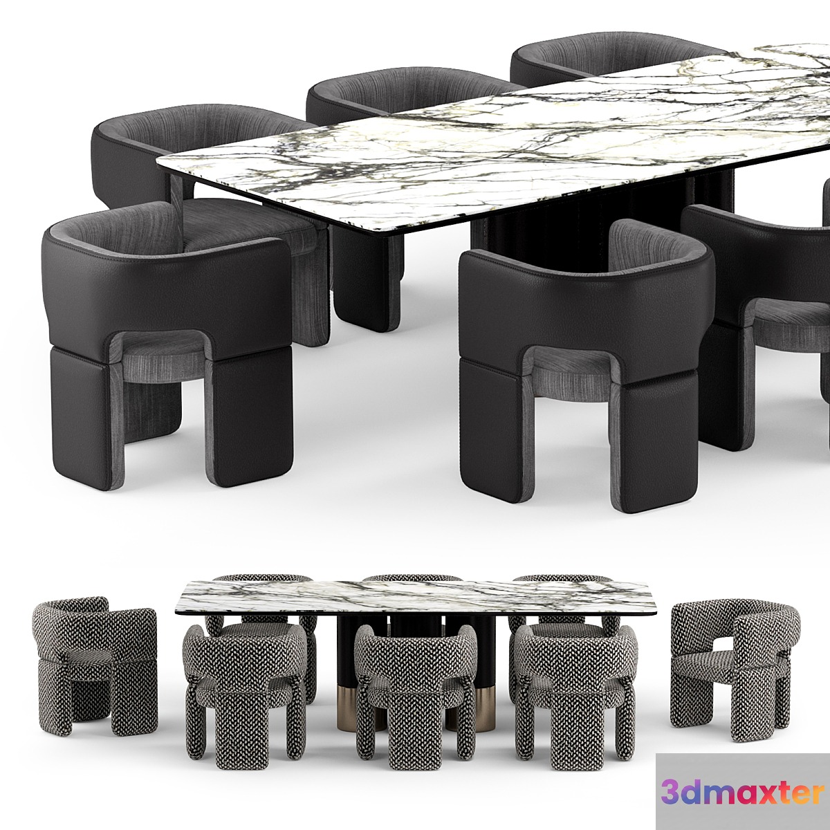 Table and chairs elvemobilya 3D Max