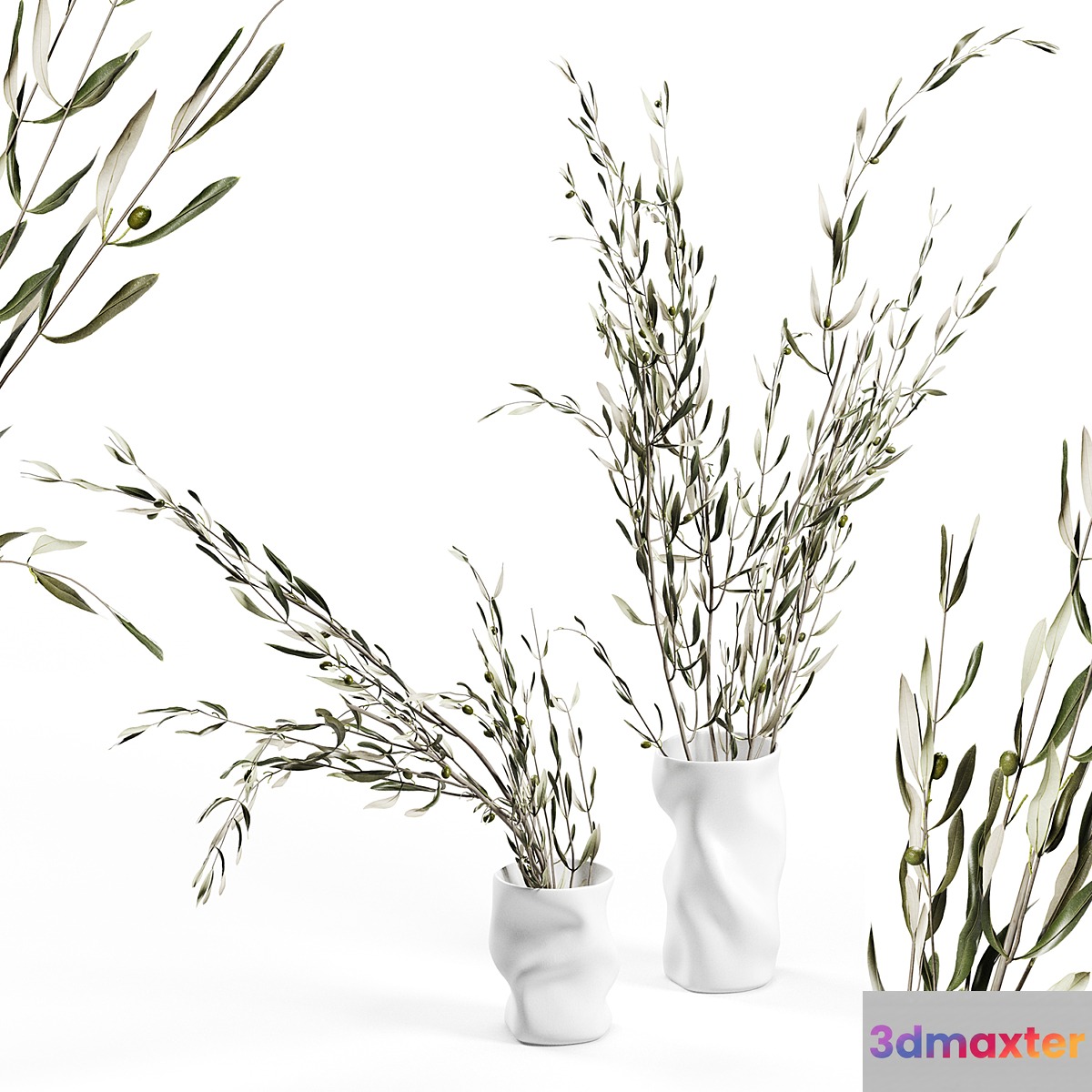 Collapse vase by Menu with branches