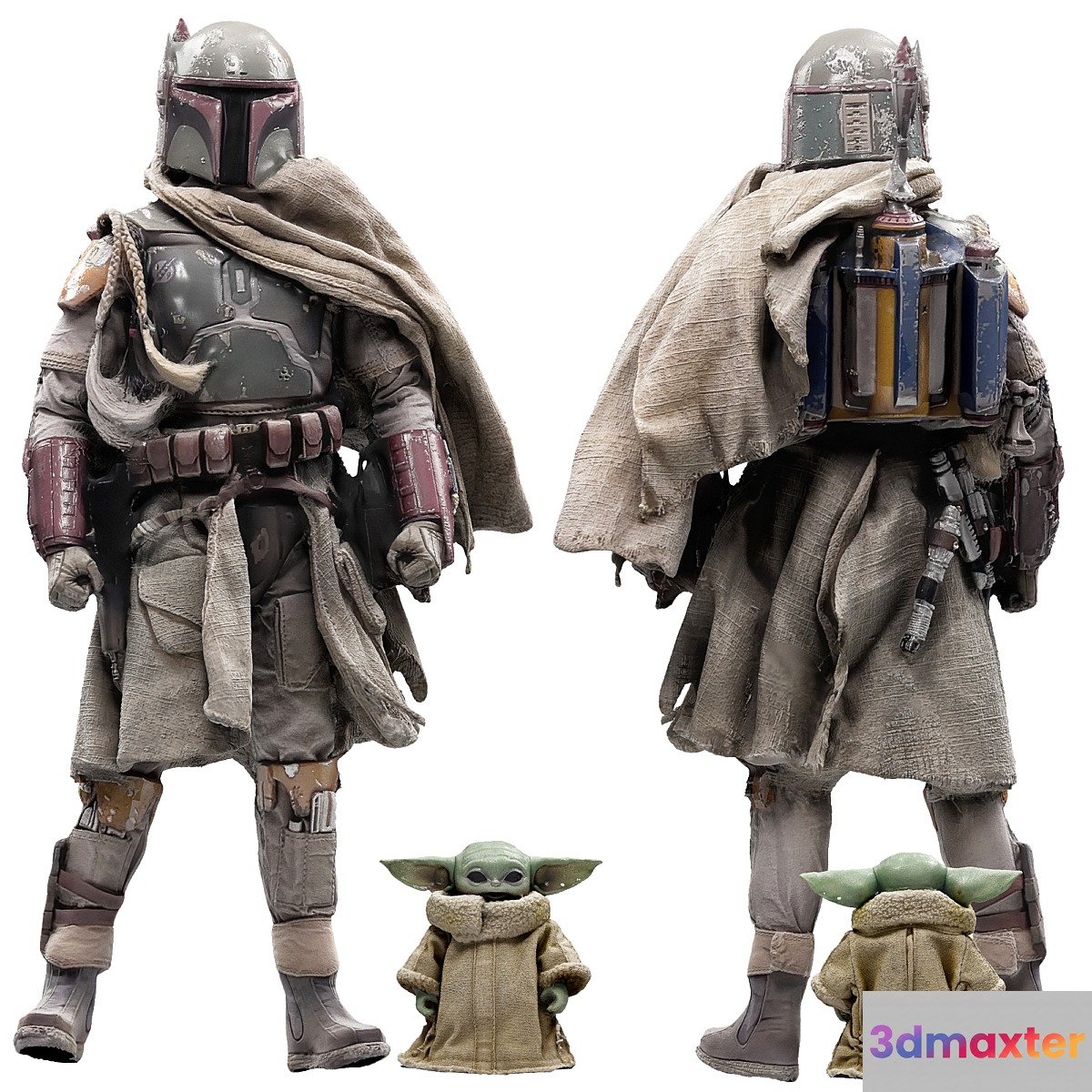 set of figures 1 Boba Fett Mythos Star Wars and grogu