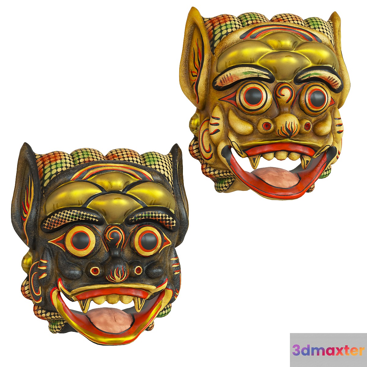 Balinese barong mask 3D Max
