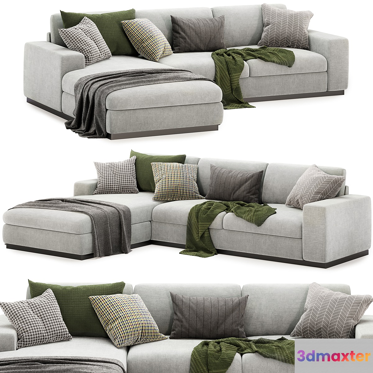 sepia corner sofa 3D Max sepia corner sofa 3D Max