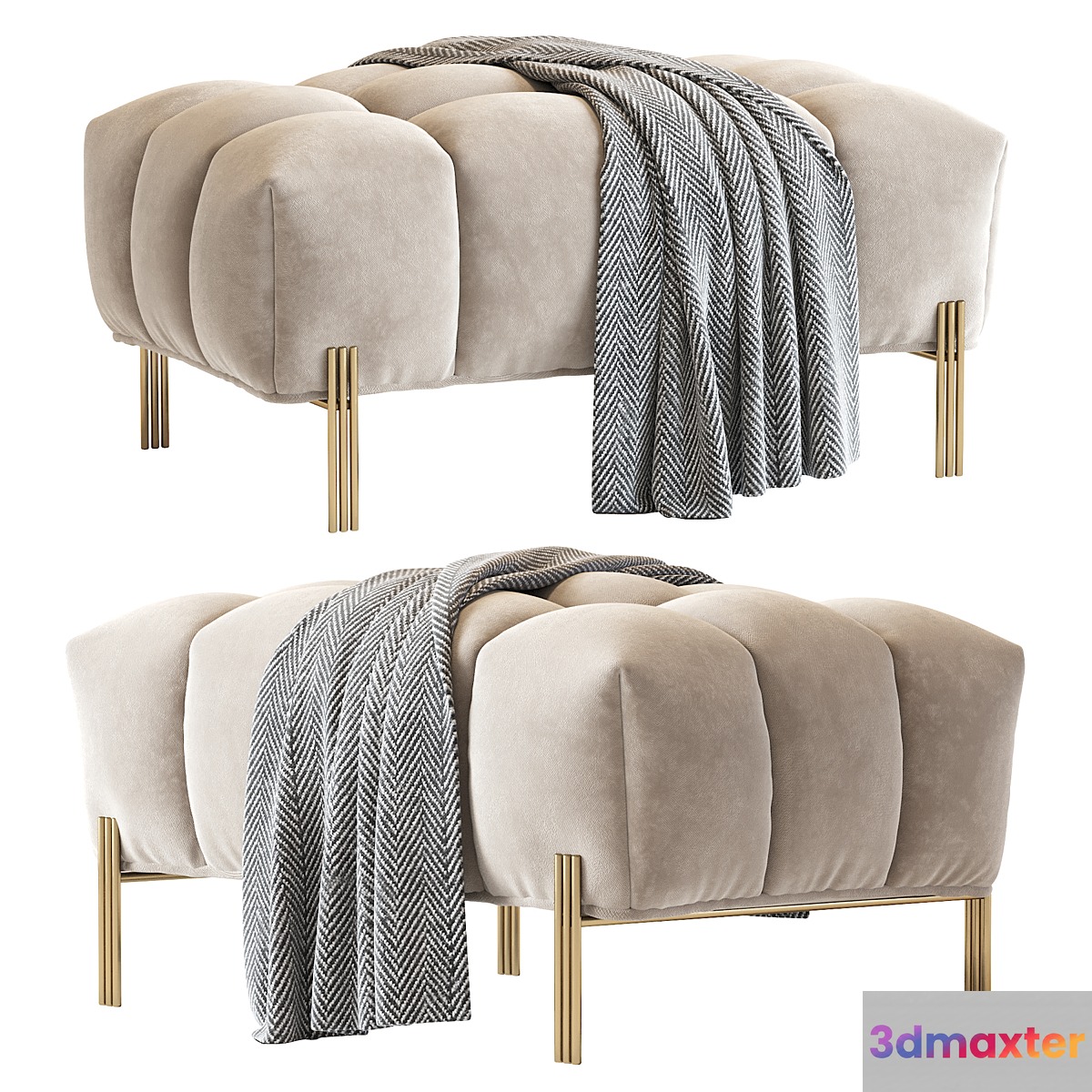 Modern Bench Sienna 3D Max