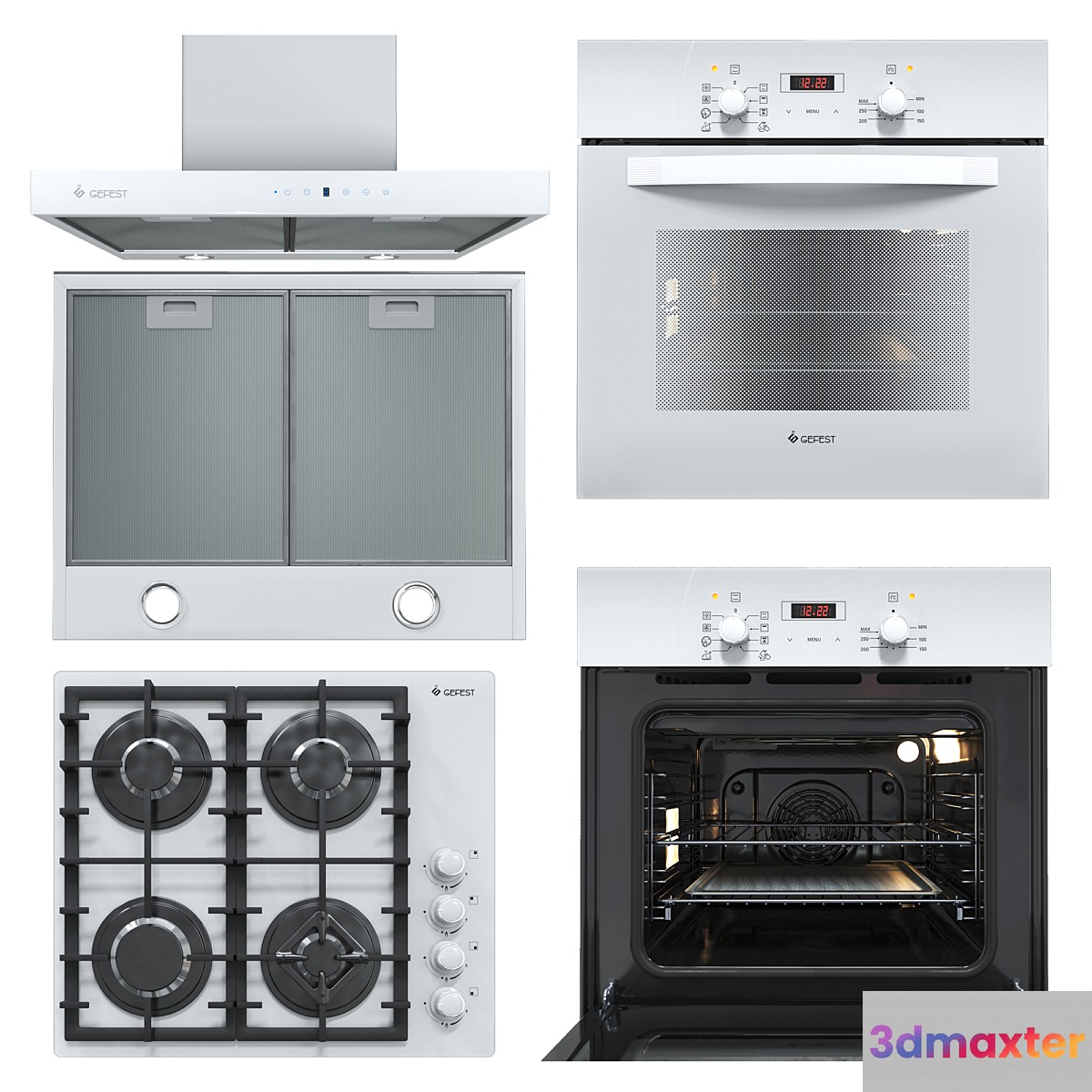 Gefest kitchen appliances W 3D Max