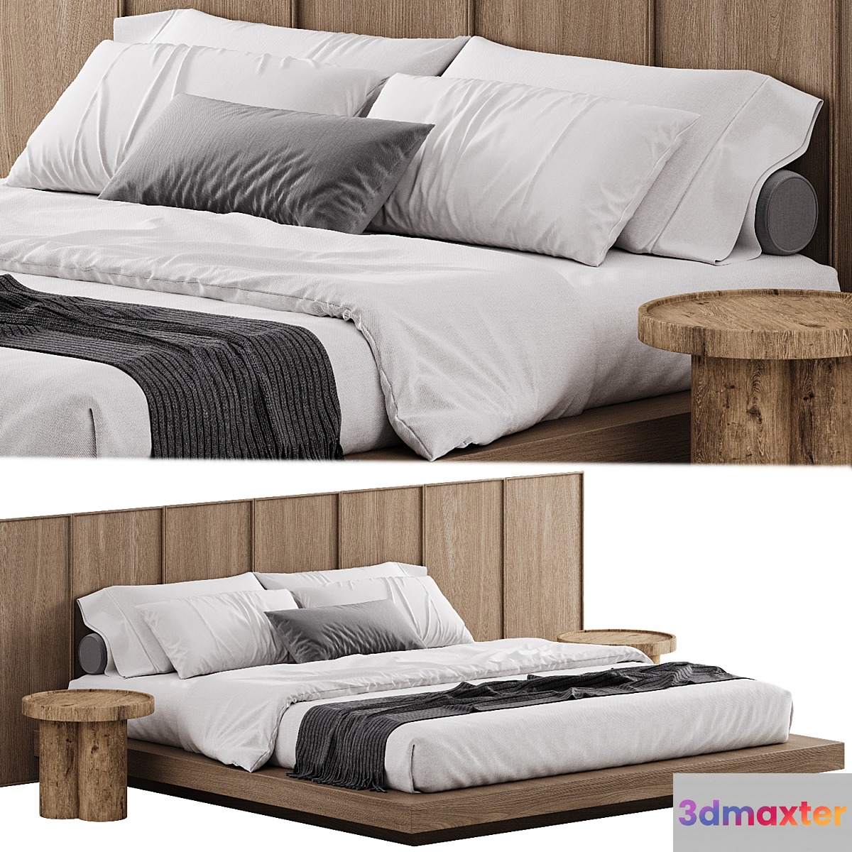 Double bed 02 3D Max