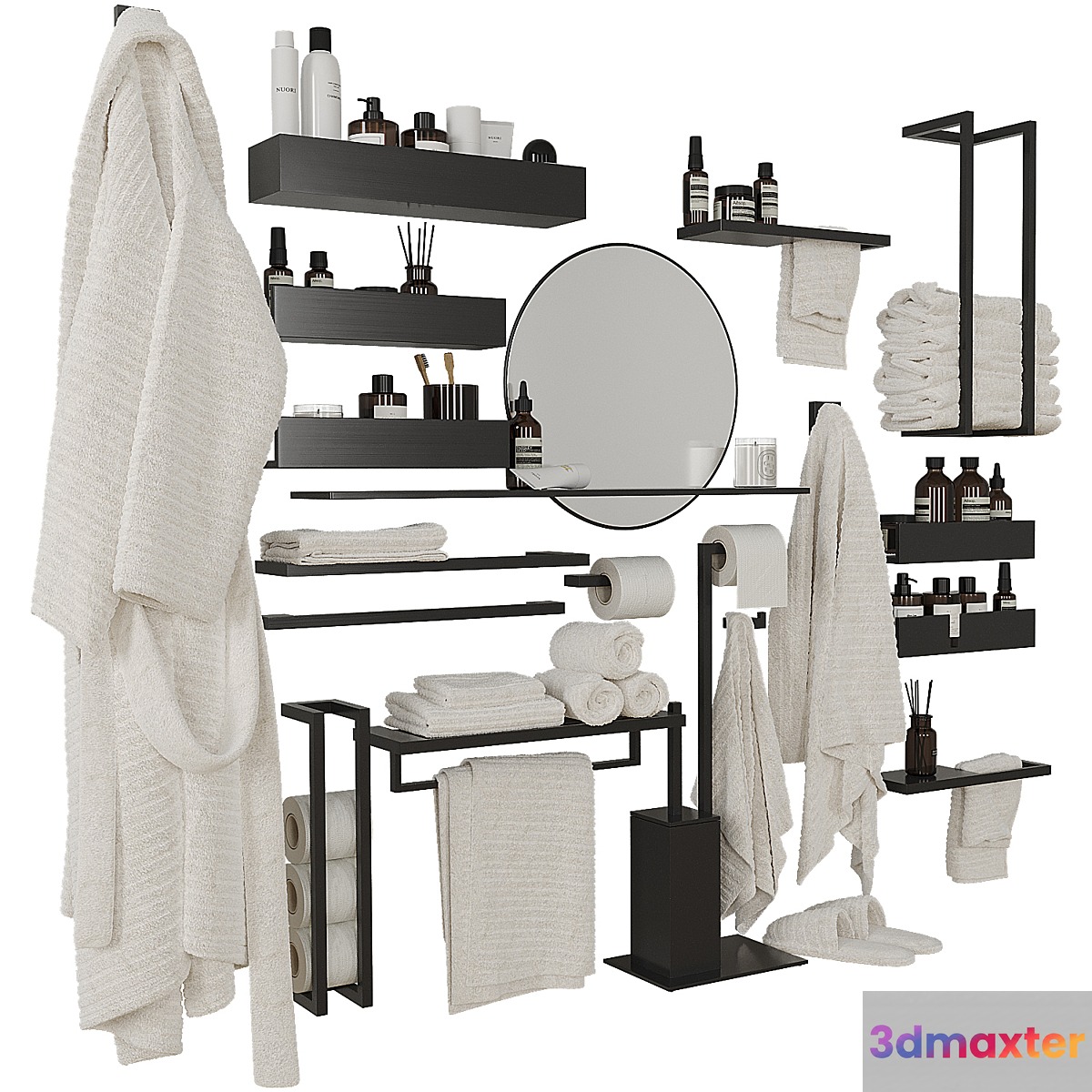 Decorative bathroom set 204 3D Max