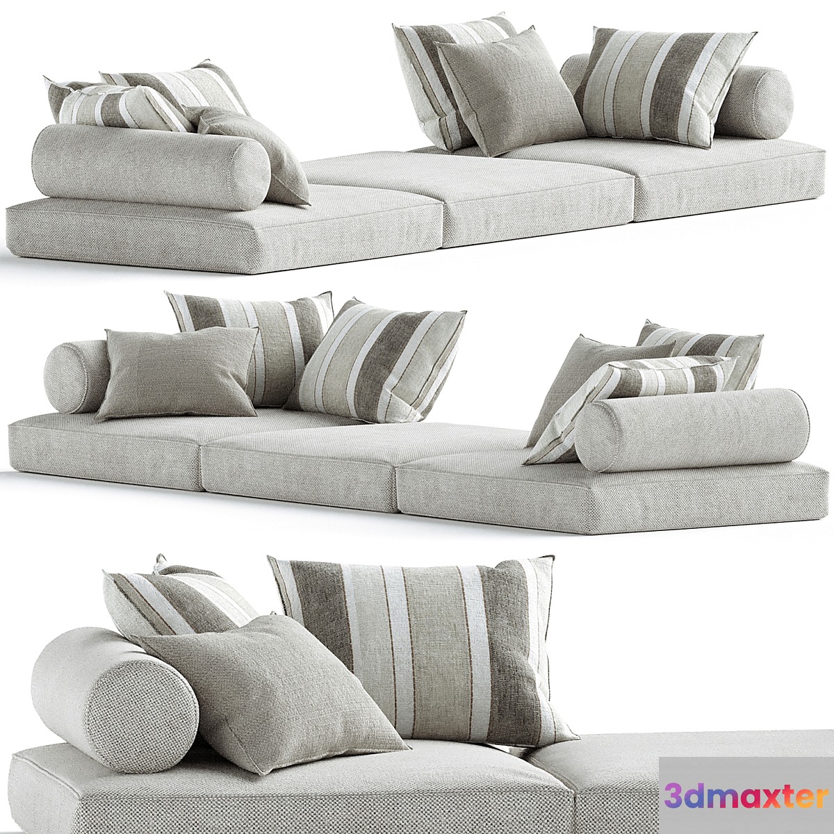 Window seat Combination 3D Max