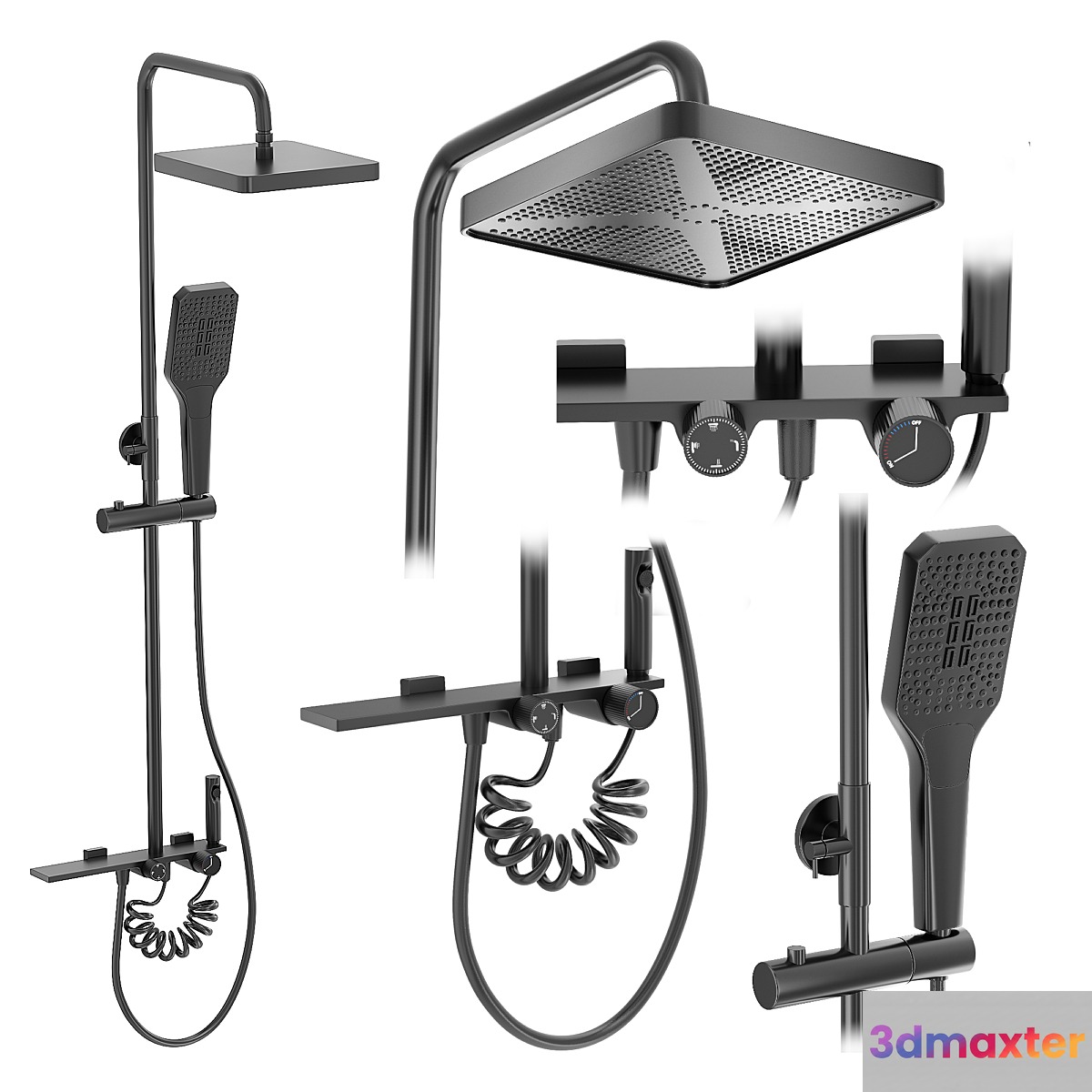Shower Set REAL HELIX - No.2 3D Max