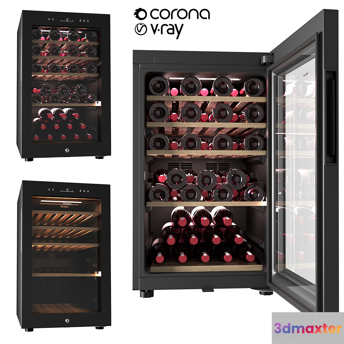 Wine cabinet (refrigerator) Haier FWC49GA 3D Max