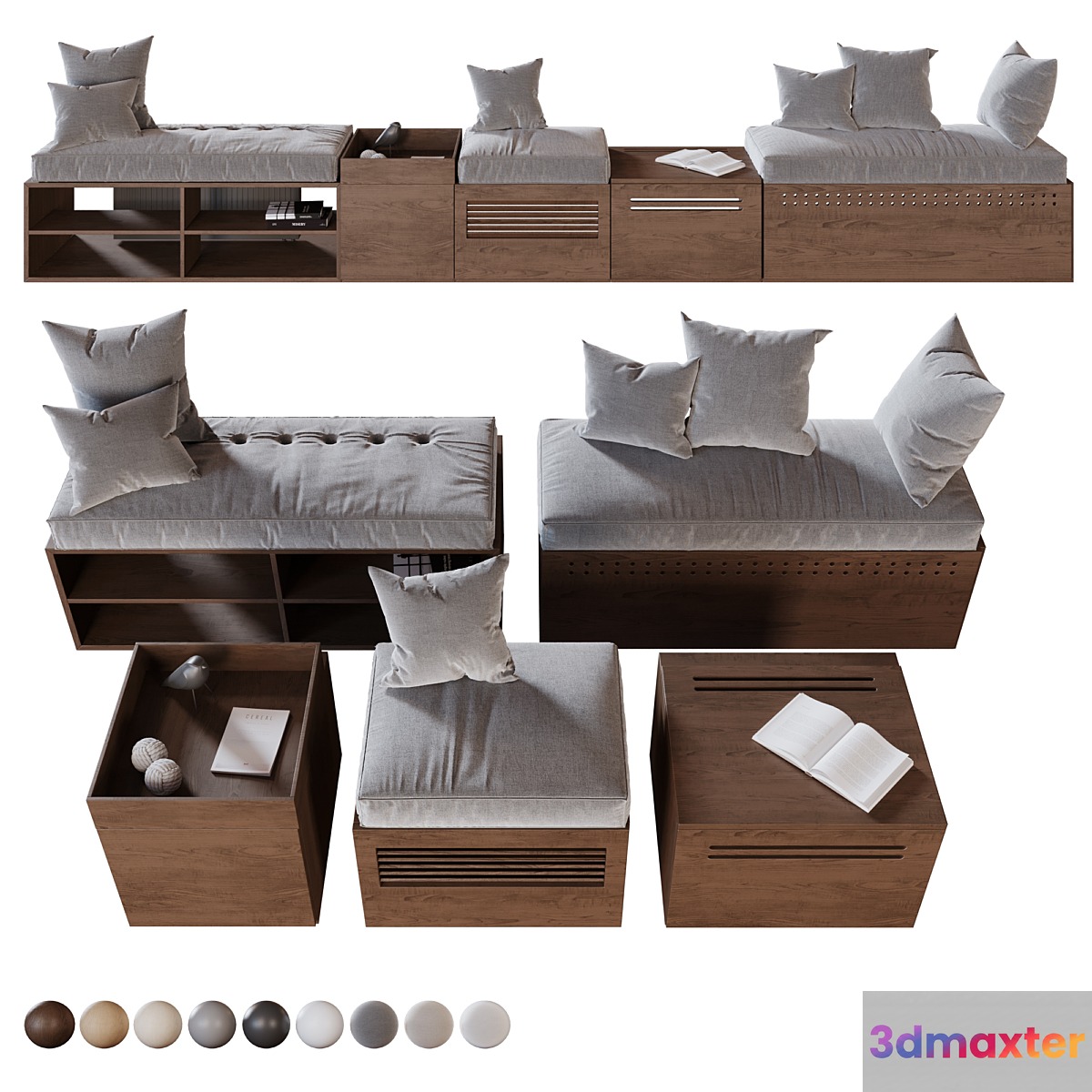 Modules and Window Seat Pillows set