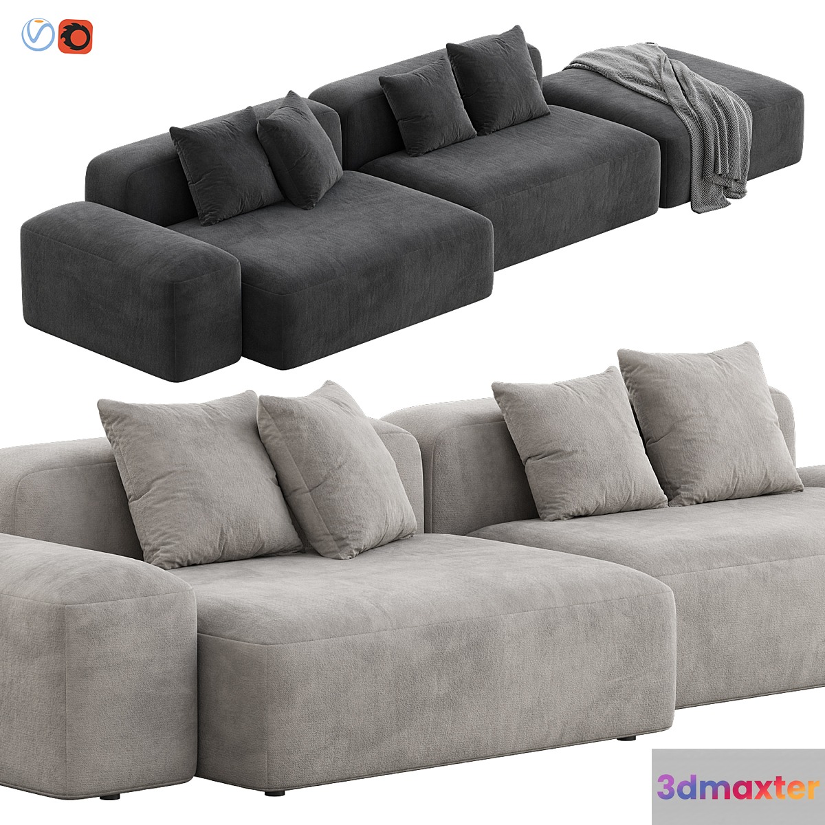 Plus Modular Sofa by Lapalma Set 2 3D Max