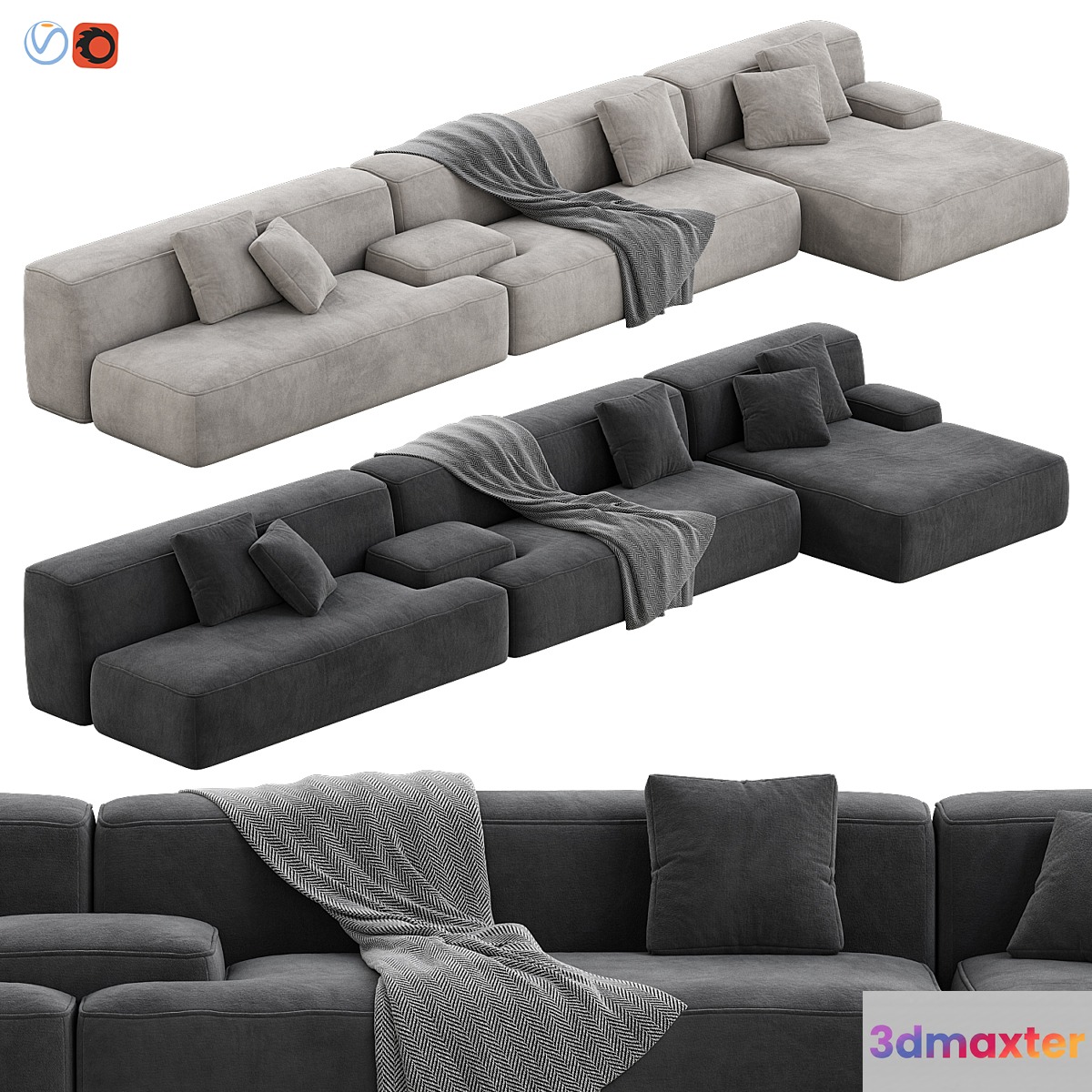 Lema Cloud Modular Sofa Set 12 - No.2