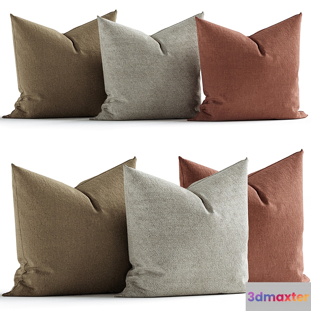 Decoration Pillows 3 Color set 3D Max