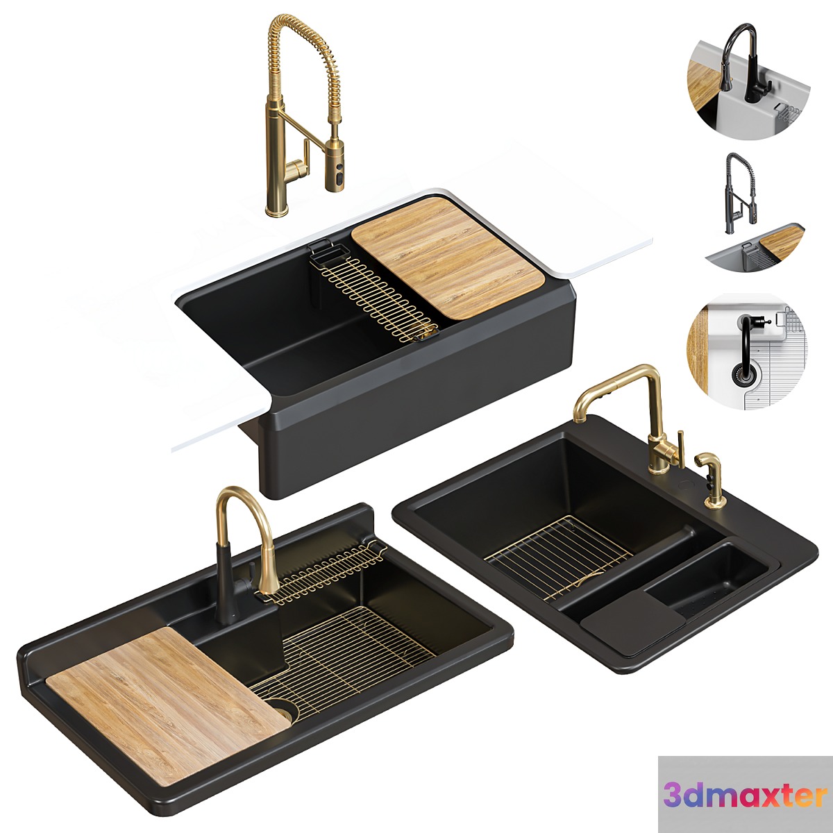 kohler sink set 3D Max