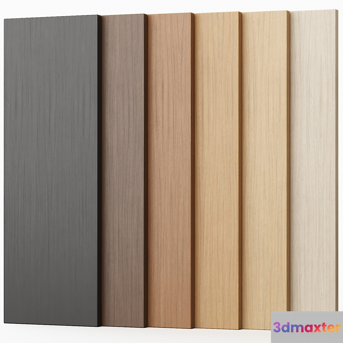 Oak wood 01 - 6 colors 3D Max