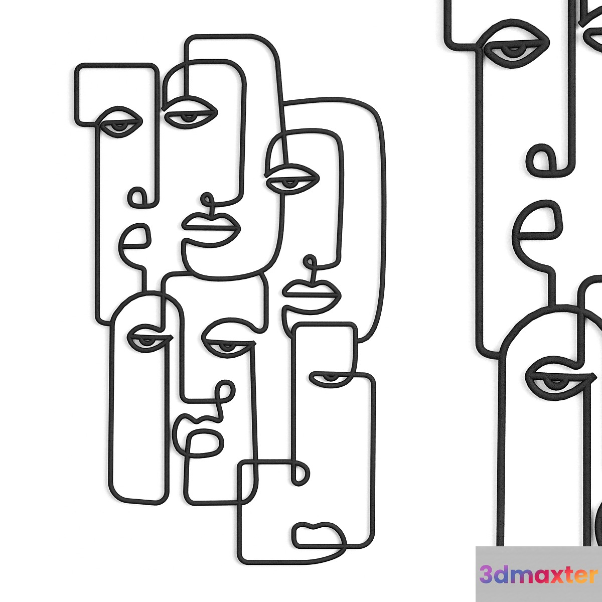 Abstract Wall Decor 030 3D Max