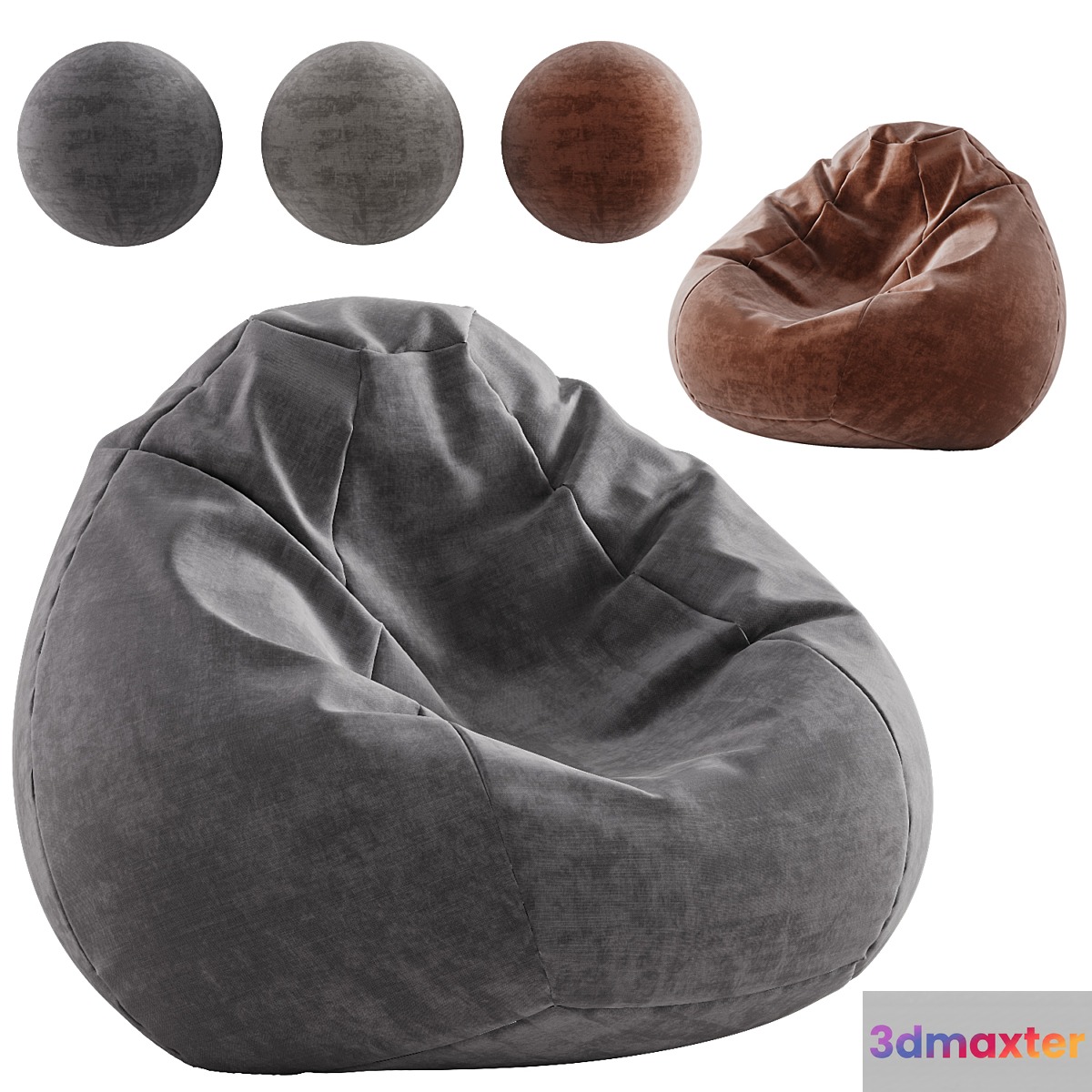 Bean bag chair 8 3D Max