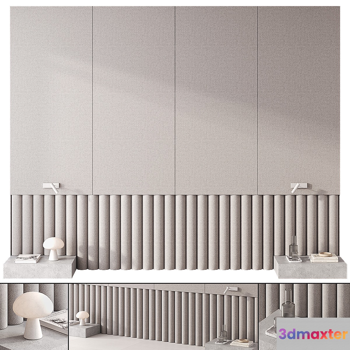 Bedroom headboard with Obello Table Lamp