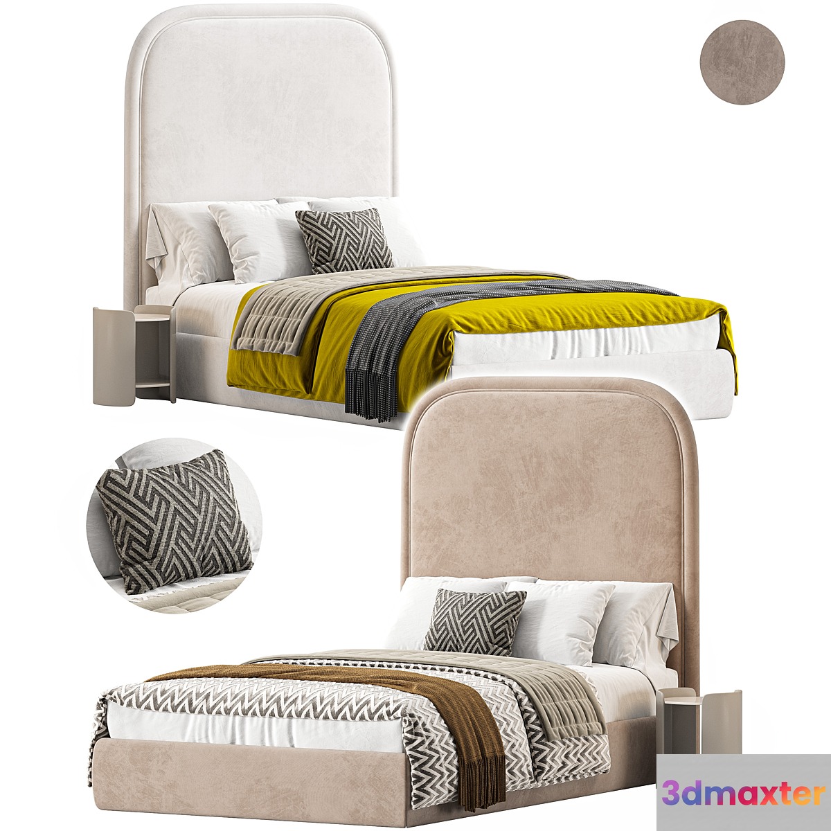 Single bed Lucas - No.2 3D Max