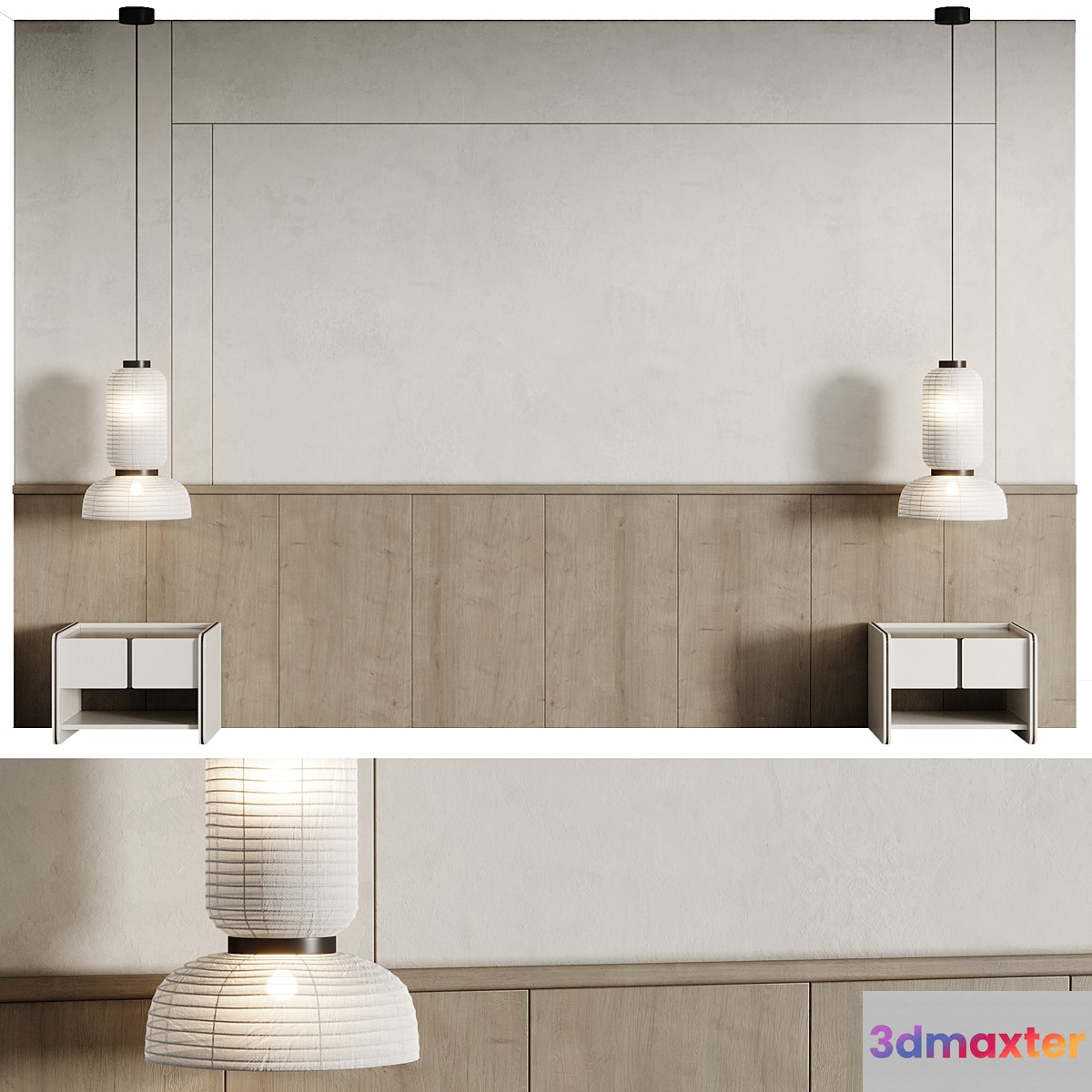 Wall composition Bedroom Headboard 006