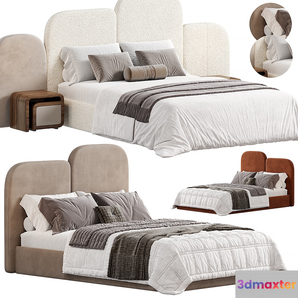 Jeffriess Silk Abaca Bed 3D Max