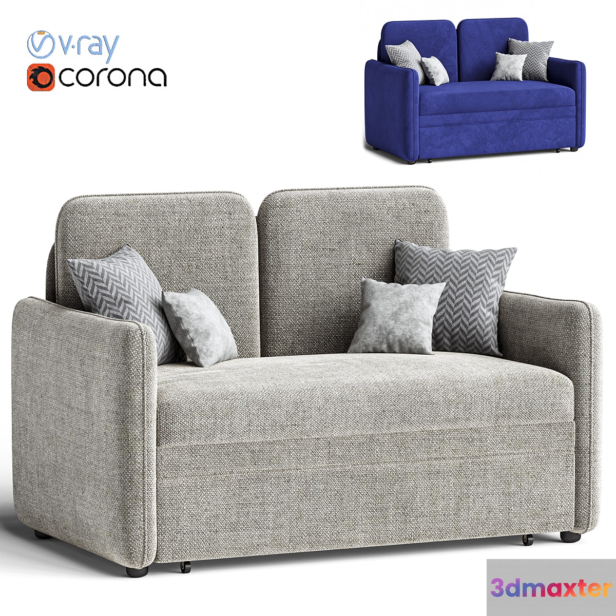 sofa bed Cases Textile Light 3D Max