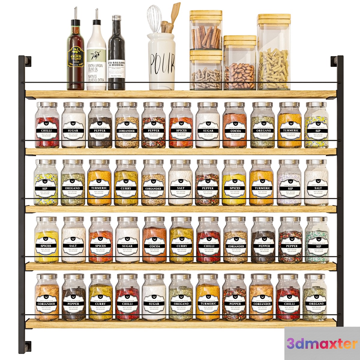 Spice rack 5 3D Max