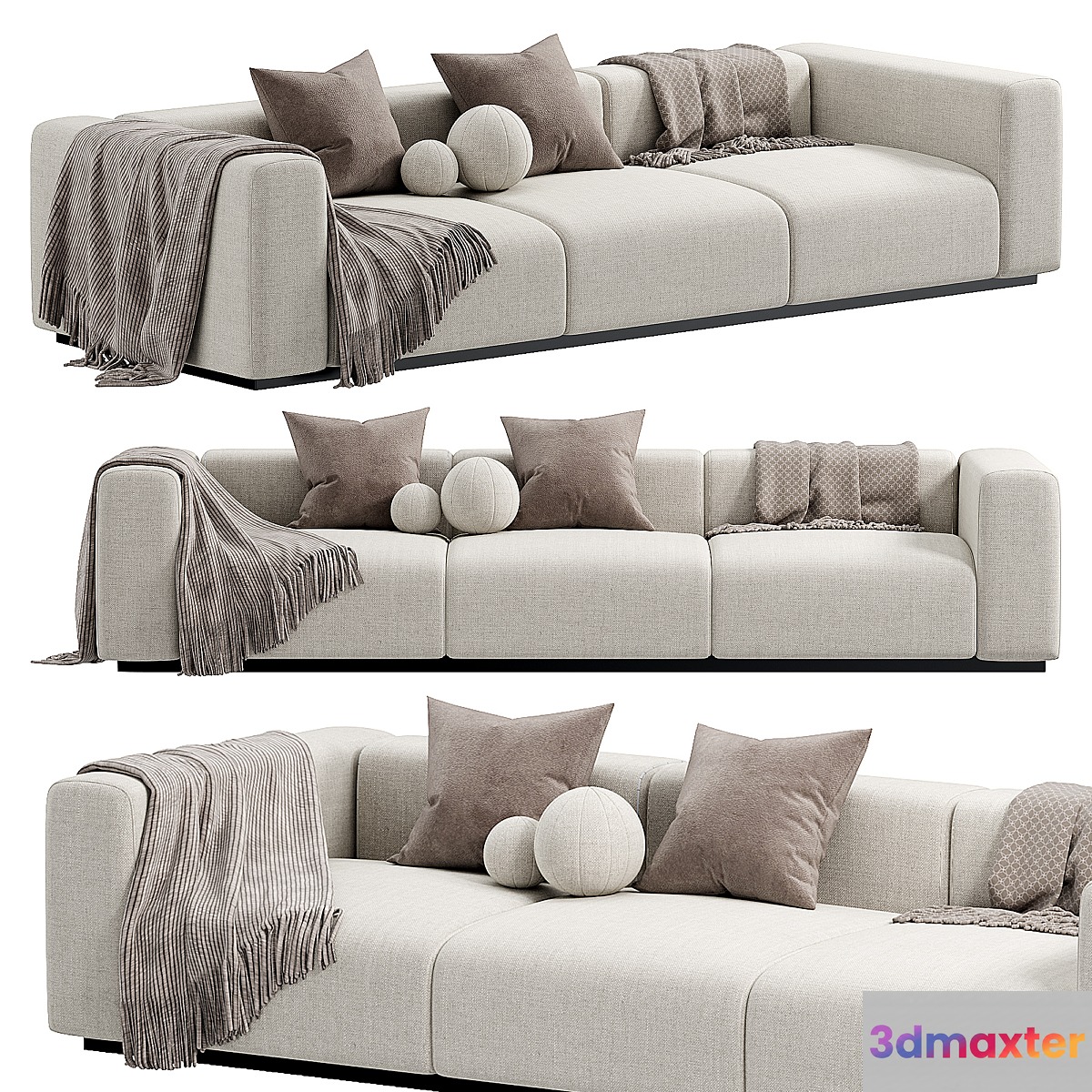 Braid Mahy Sectional sofa 3D Max