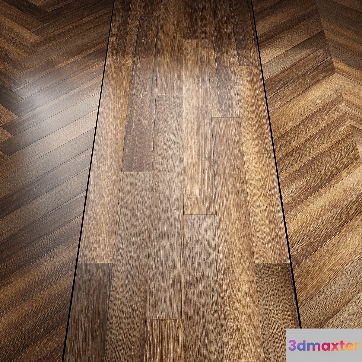 Parquet oak alexandria 3D Max