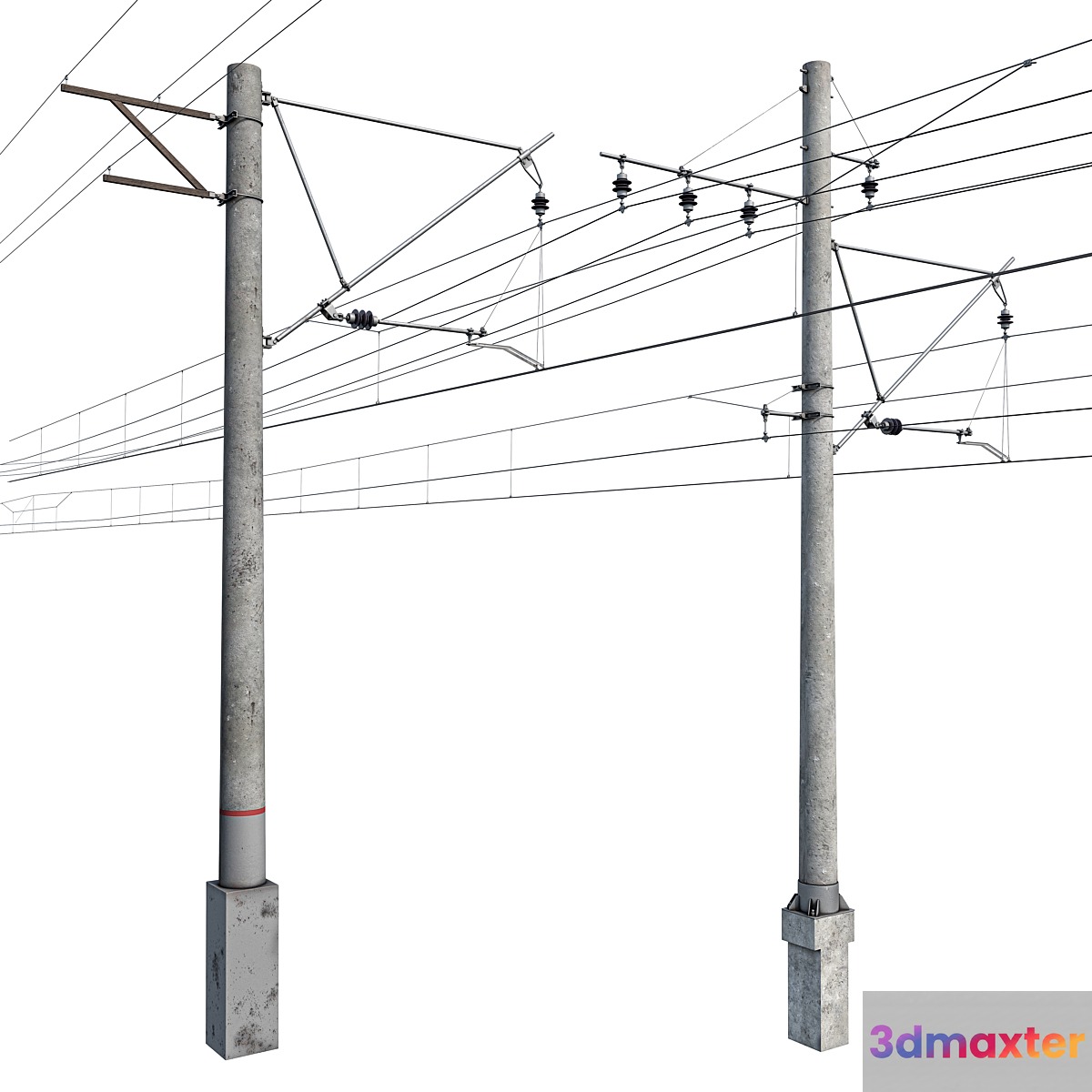 Railway contact network pack No. 2 3D Max
