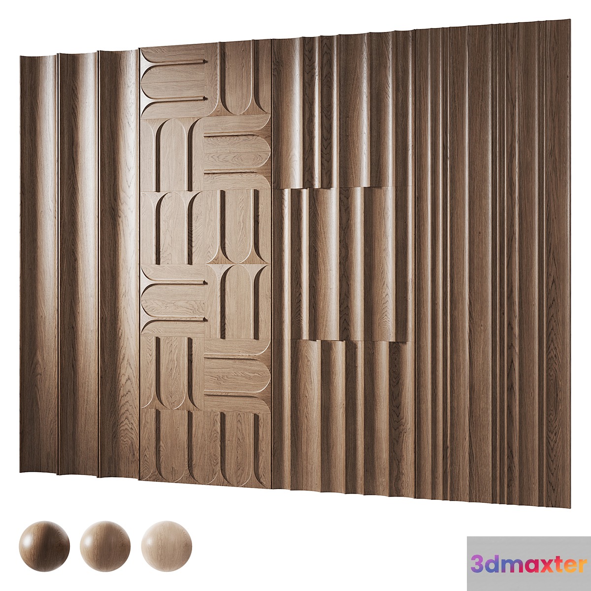 Decorative wood panels 1 3D Max