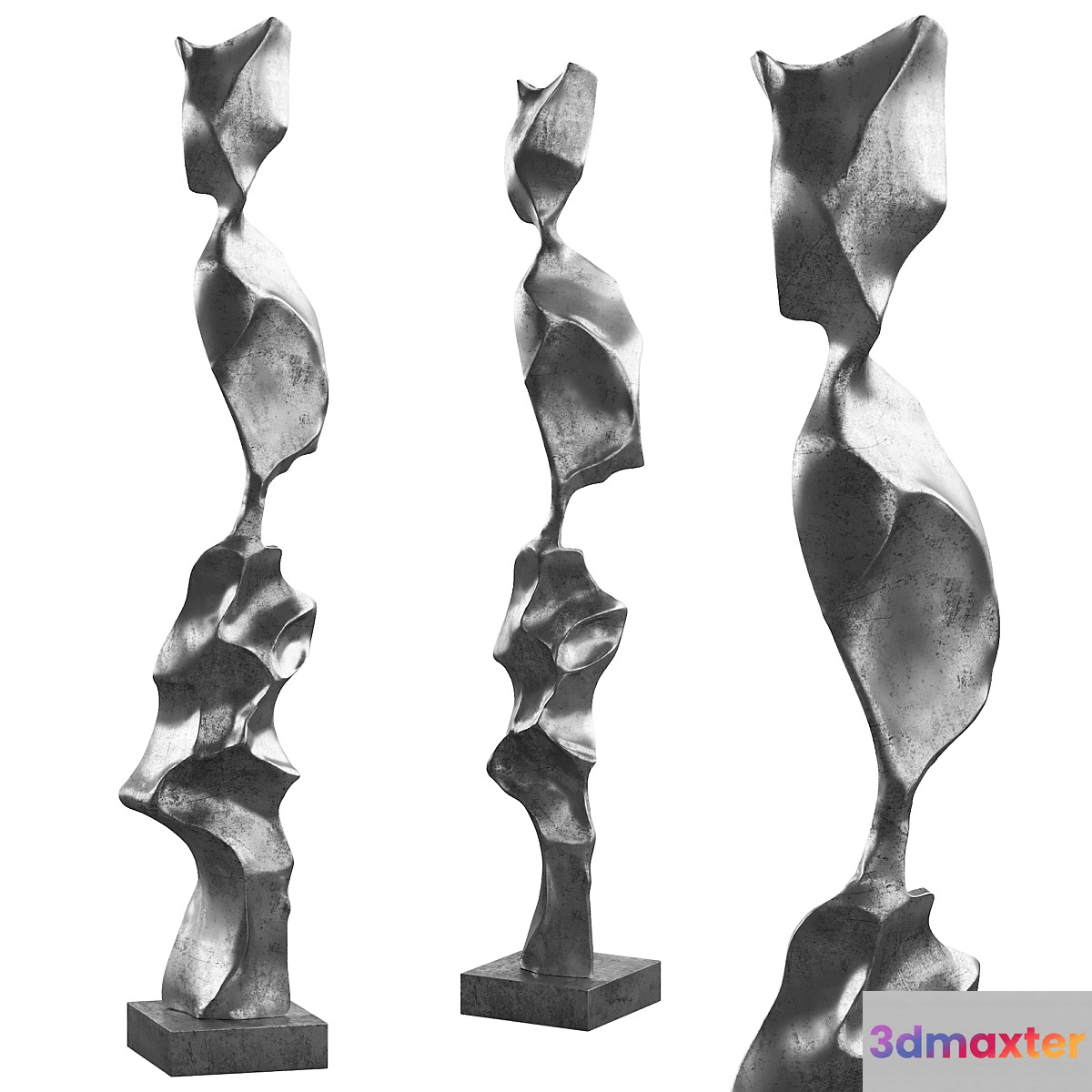 334 interior sculptures 10 abstract damaged piece of metal 01 3D Max