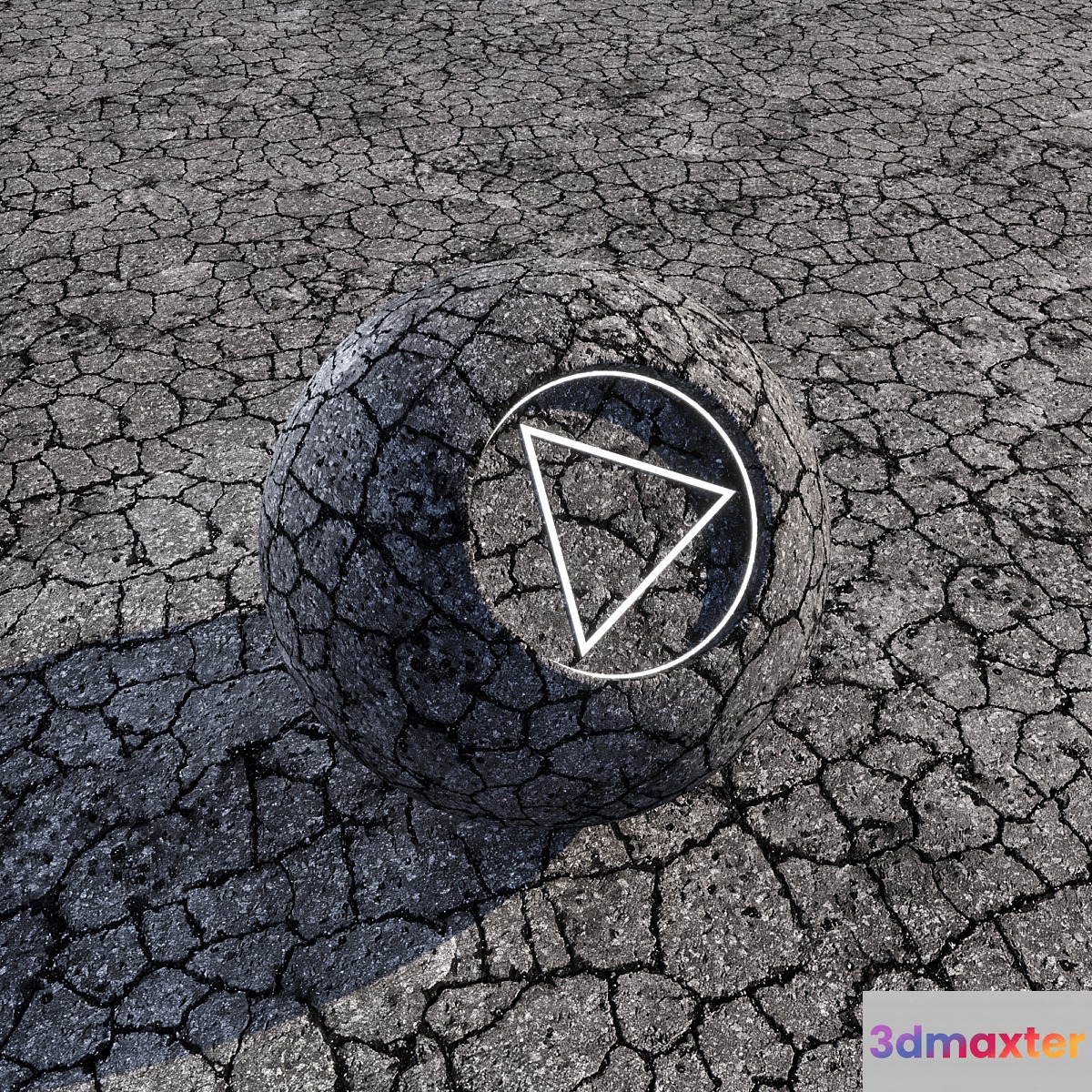 Cracked asphalt | Seamless | PBR