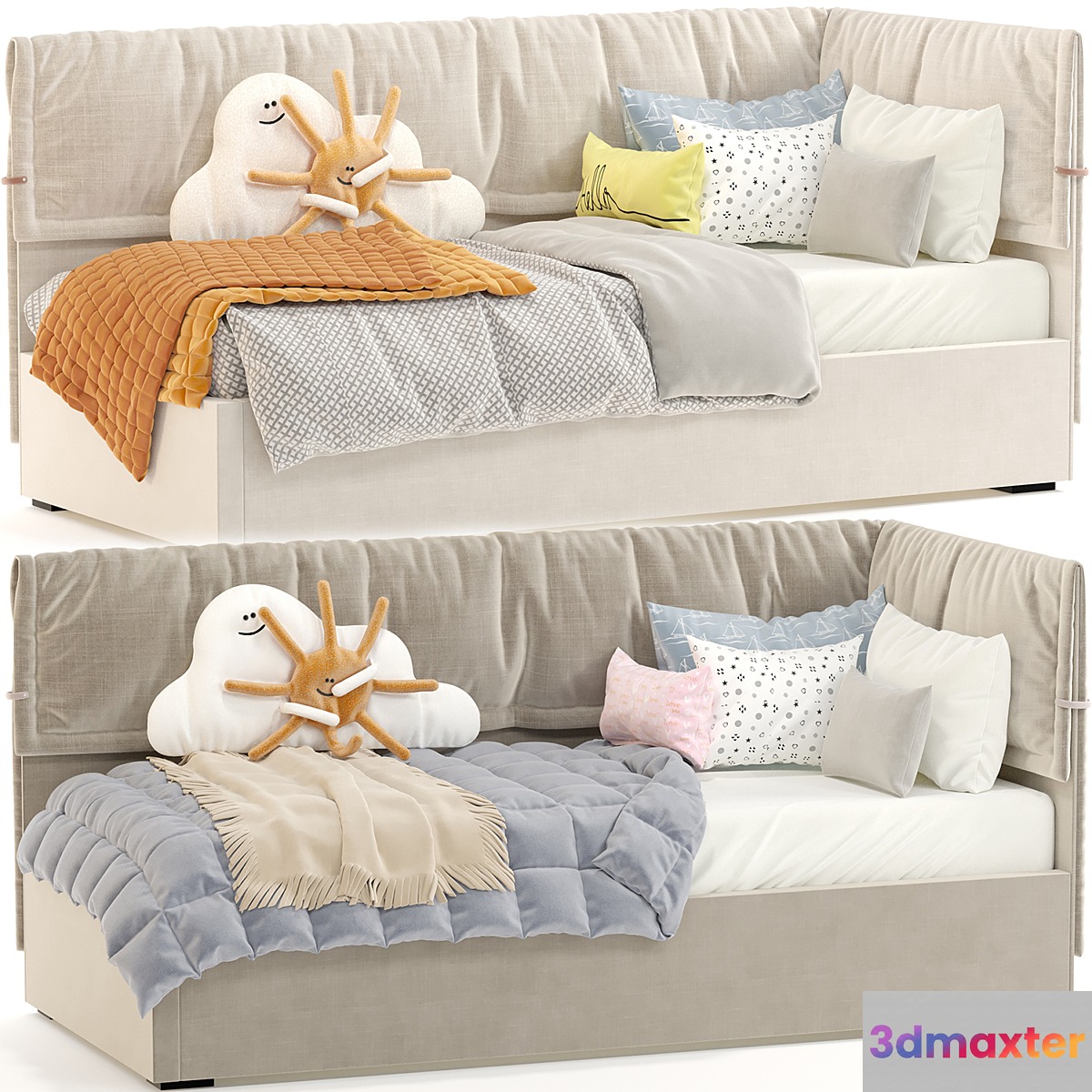 Modern Children Sofa Bed 02 3D Max