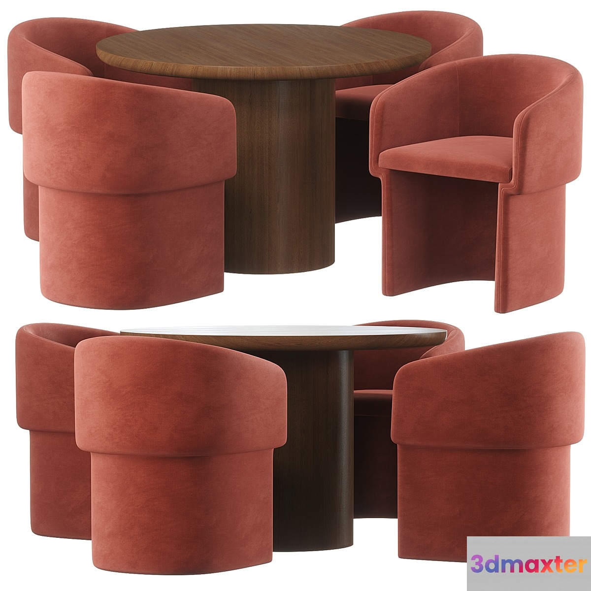 CLEMENTINE DINING set 3D Max