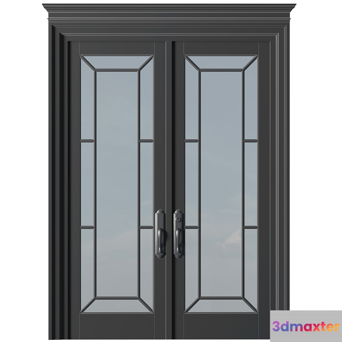 Entrance modern classic street doors. Entrance to the house.Front Iron Doors. Outdoor Entrance classic door.Art Deco External Doors. Exterior Door.Street Doors.Double Exterior Door