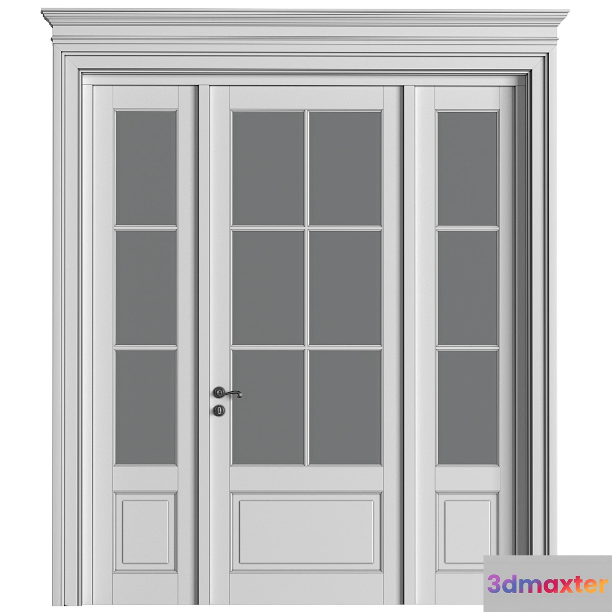 French Interior doors in classic style. French Art Deco Modern Door Partition.Entrance to the house