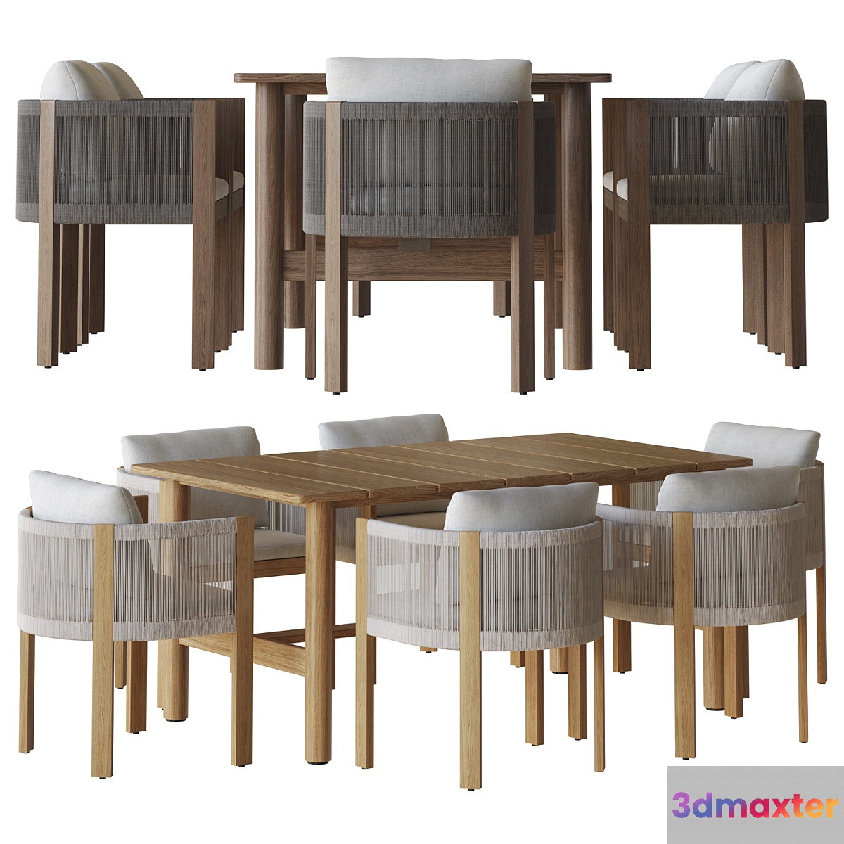 porto outdoor dining chair by west elm 3D Max