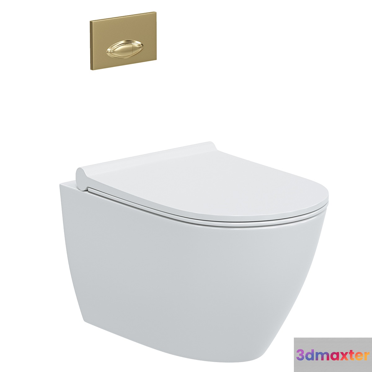 Wall hung toilet bowl BOCCHI Venezia 1295-001-0129 white with microlift 3D Max