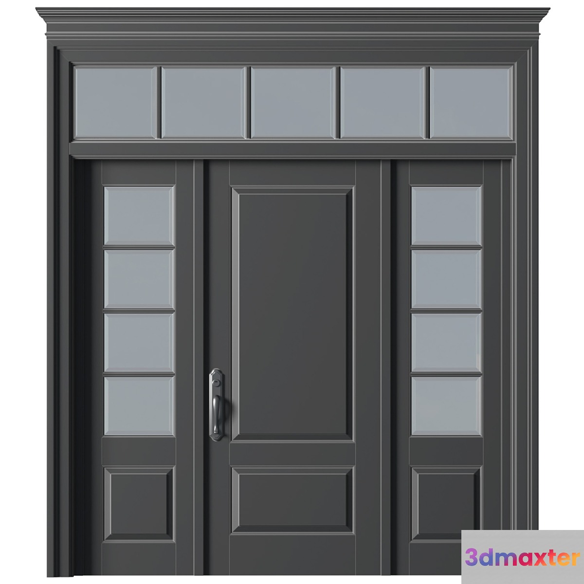 Entrance modern classic street doors. Entrance to the house.Front Iron Doors. Outdoor Entrance classic door.Art Deco External Doors. Exterior Door.Street Doors.Double Exterior Door - No.2