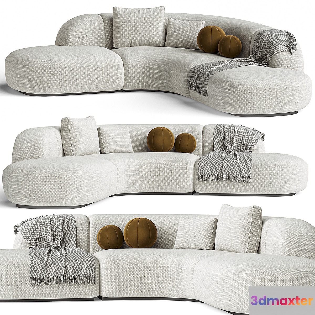 Sofa Eichholtz Sofa Bjorn Boucle Sand - No.3 Sofa Eichholtz Sofa Bjorn Boucle Sand - No.3