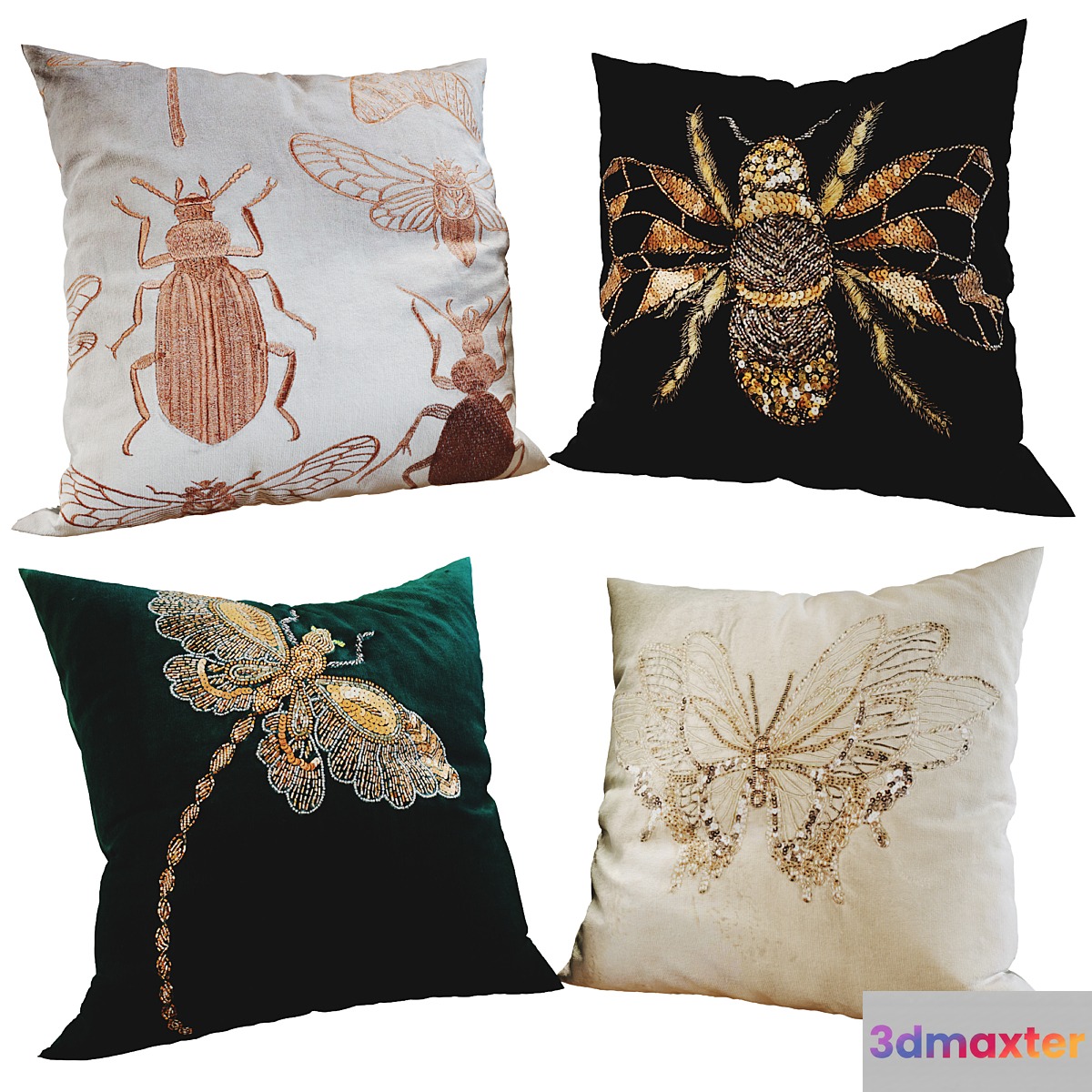 Decorative pillows set 186 3D Max