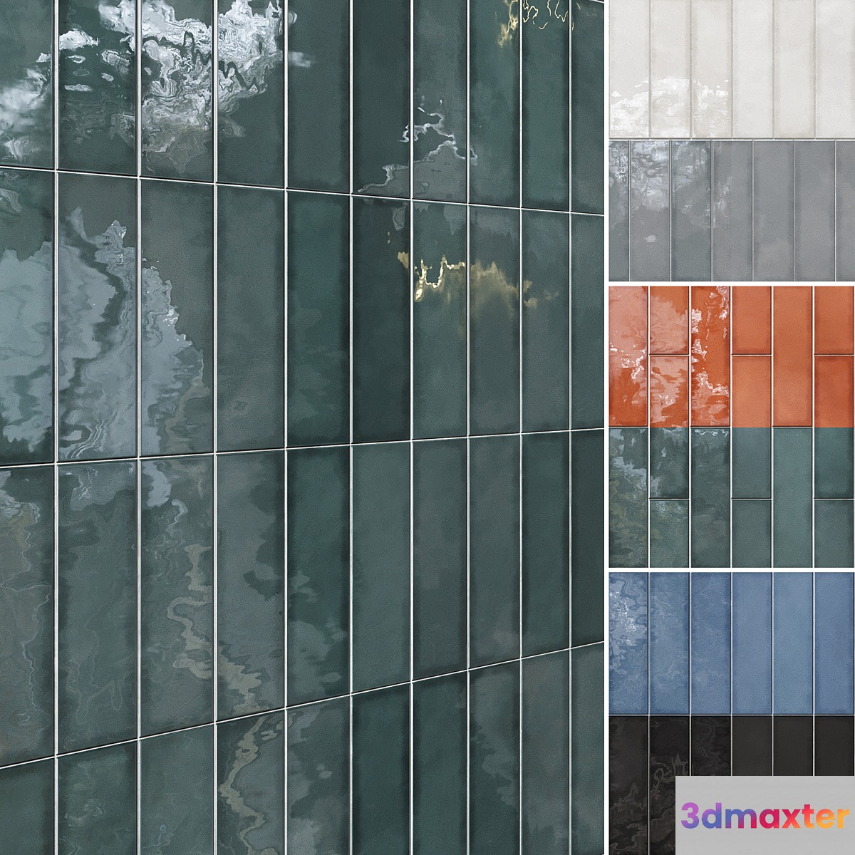 Сeramic Tiles Set 001 3D Max